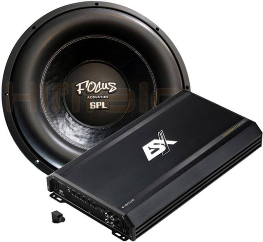 Focus Acoustics Black MK6 15D2 subwoofer + ESX Audio SXE2800.1D