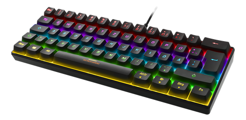 DELTACO GAMING Mekaaninen Mininäppäimistö, Saksalainen, RGB, Musta