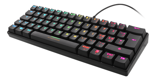 DELTACO GAMING Mekaaninen Mininäppäimistö, RGB, Ruskeat Kytkim., Musta