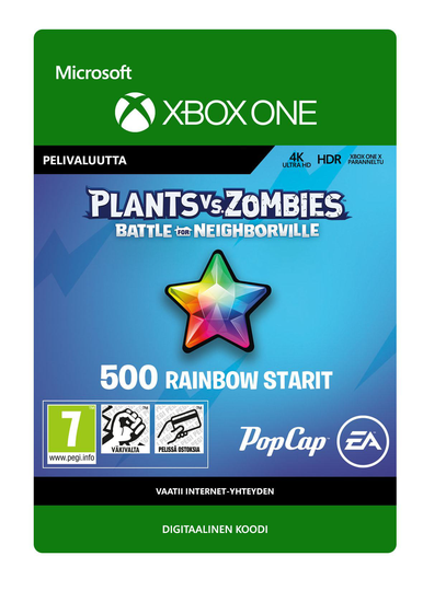 500 RAINBOW STARIT PLANTS VS. ZOMBIES: BATTLE FOR NEIGHBORVILLE