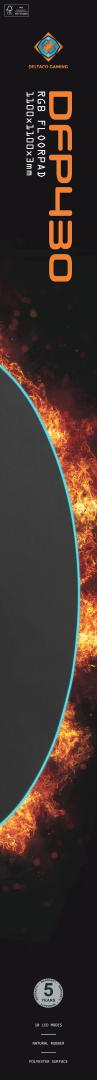 DELTACO GAMING DFP430 RGB Floorpad, 110x110cm