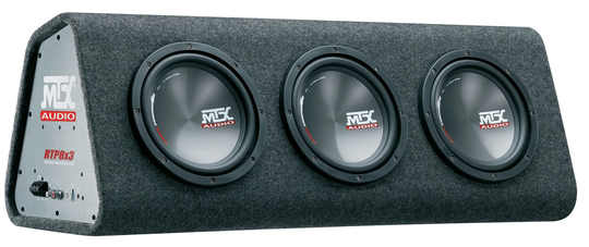 MTX RTP8x3 Aktiivinen subwoofer, jossa on sisäänrakennettu D-luokan vahvistin