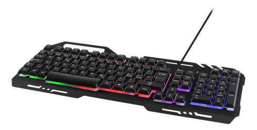 DELTACO GAMING Näppäimistö, RGB-taustavalaistus, USB, Musta