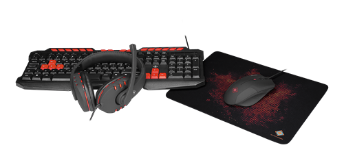 DELTACO GAMING Pelitarvikesarja, UK-näppäinas., Hiiri, Kuulokk., Näpp.