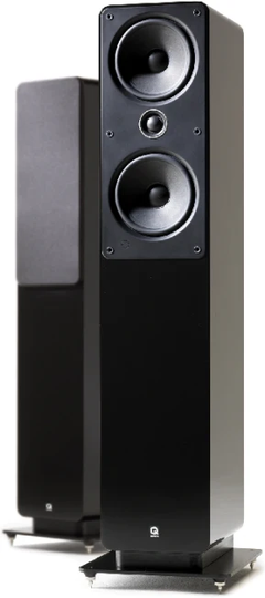 Q-Acoustics 2050i lattiakaiutin, pianomusta, pari