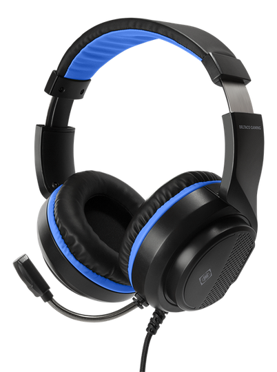 DELTACO GAMING Kuulokemikrofoni PS5:lle, 3,5mm, 40mm Elementit, Musta
