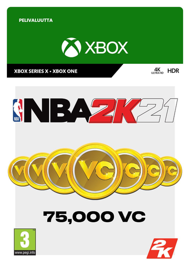 NBA 2K21 75 000 VC-yksikköä