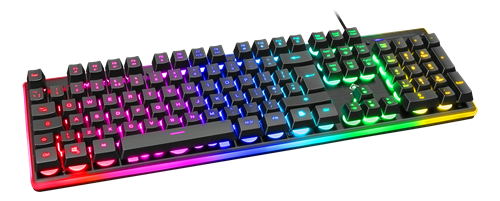 DELTACO GAMING Membrane Keyboard, RGB Backlight, Anti-ghosting, UK Lay