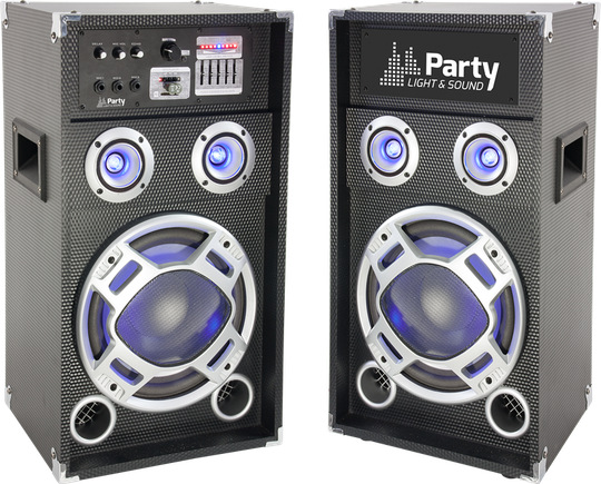 Aktiivinen karaoke kaiutinsetti 300W - Party light & sound