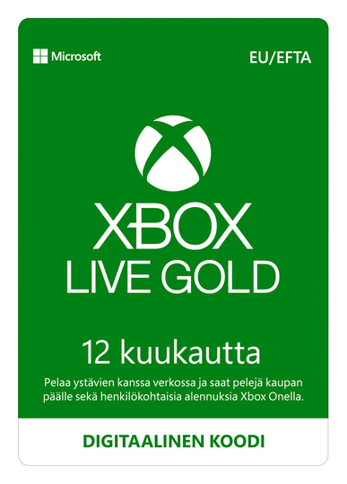Xbox Live Gold 12 kuukautta