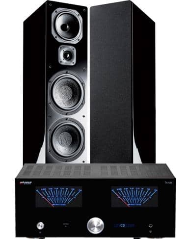Indiana Line Diva 660 + Advance Acoustics X-i125 stereopaketti, musta