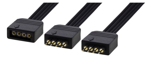 DELTACO GAMING Valonauhan Haaroitin, Passiiv., 4-pin, 0,15m, Musta