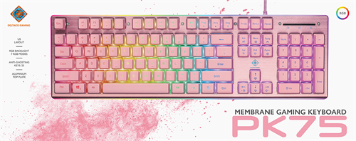 PINK LINE WK75 Membrane RGB Keyboard, US Layout