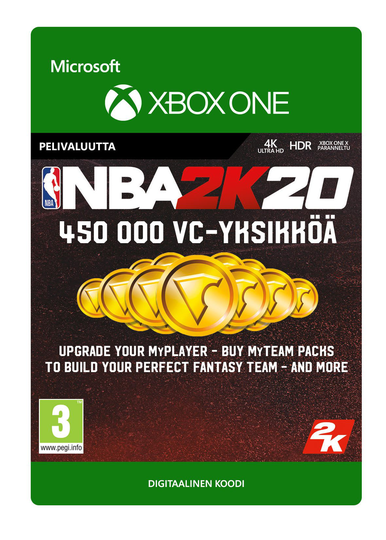 NBA 2K20 450 000 VC-yksikköä