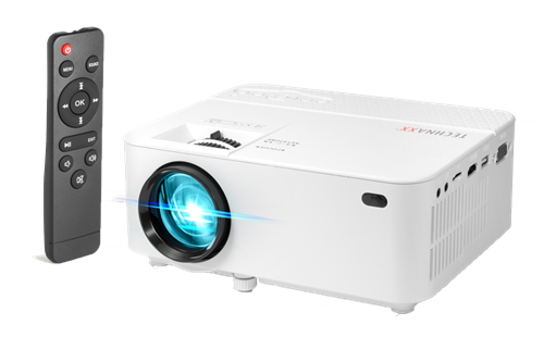 Technaxx Mini LED Projector, 1800 Lumen, 800x480, Full HD Support, 176