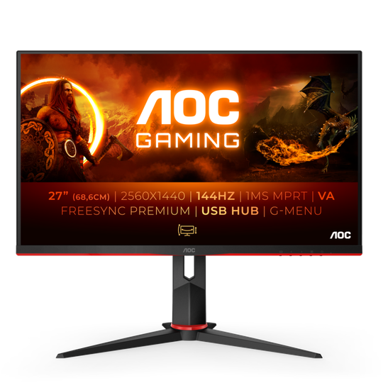 AOC Q27G2U 27" QHD VA HAS DP/HDMI 144HZ FREESYNC