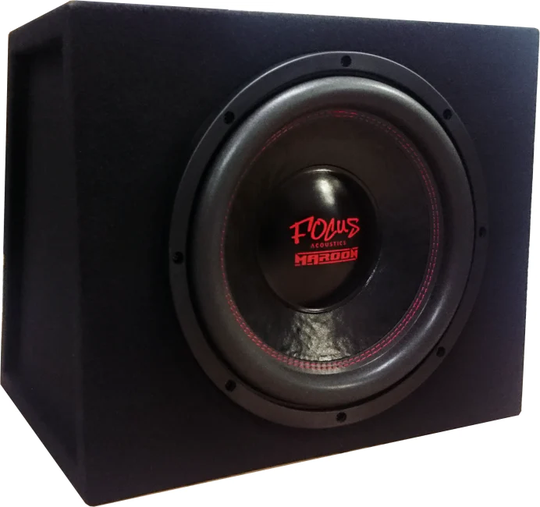 Focus Acoustics Maroon MRN-12BX koteloitu 12" subwoofer
