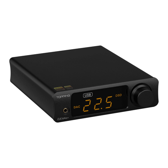 OUTLET-tuote (Takuu 1kk ostopäivästä) / Topping DX3 Pro+ kuulokevahvistin, Musta