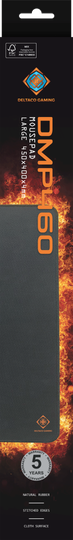 DELTACO GAMING DMP460 L Mousepad, 450x400x4mm, Stitched Edges, Black