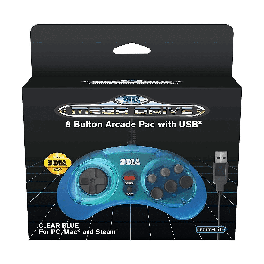 Retro-Bit SEGA Mega D. 8-B USB Blue