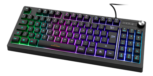 DELTACO GAMING DK230 Pienikok. Näpp., Värikierto, Britt. Asett., Musta