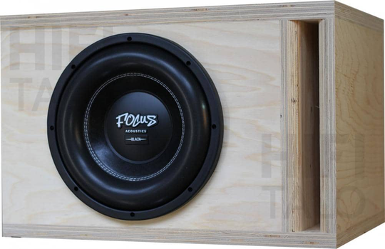 Focus Acoustics Black MK6+ 12D2 + Hifitalo RAW 12R1 12" subwoofer paketti