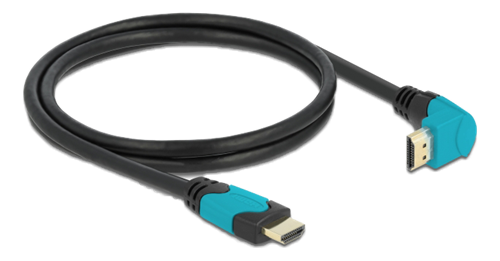 Delock High Speed HDMI Cable Male Straight To Male 90° Downwards Angle