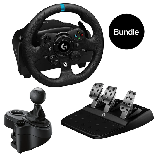 Logitech - G923 Racing Wheel and Pedals&Driving Force Shifter for Xbox One and PC - Bundle