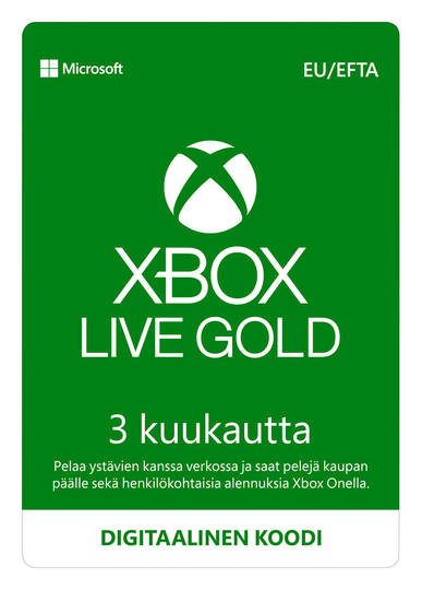 Xbox Live Gold 3 kuukautta