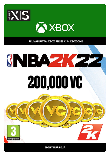 NBA 2K22 200000 VC-yksikköä Xbox