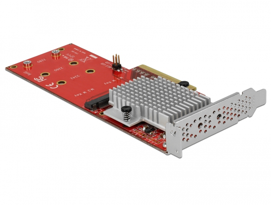 PCI Express X8 Card To 2 X Internal NVMe M.2 Key M - Low Profile