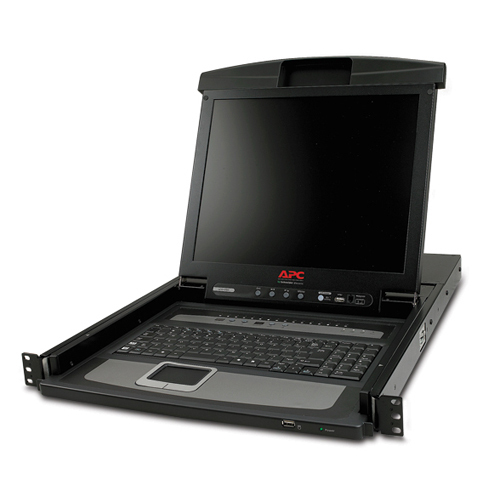 APC 17" RACK LCD CONSOLE WITH INTEGRATED 16 PORT ANALOG KVM SWITCH