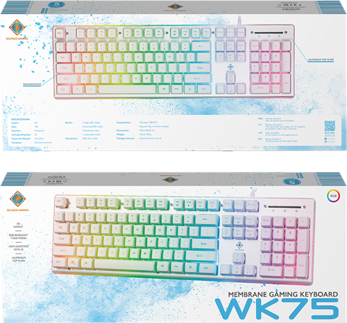 WHITE LINE WK75 Membrane RGB Keyboard