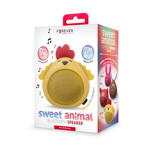 Forever ABS-100 Sweet Animal Bluetooth Kaiutin Keltainen Kana