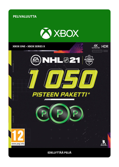 1050 NHL 21 pisteen paketti