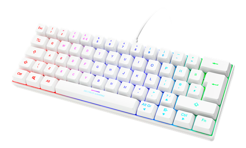 WHITELINE WK85R Mechanical 60% Keyboard, RGB, Red Switches, UK Layout