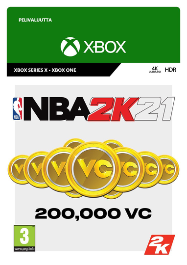 NBA 2K21 200 000 VC-yksikköä