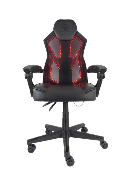 DELTACO GAMING RGB-pelituoli, Keinonahkaa, 39 Valaistustilaa, Musta