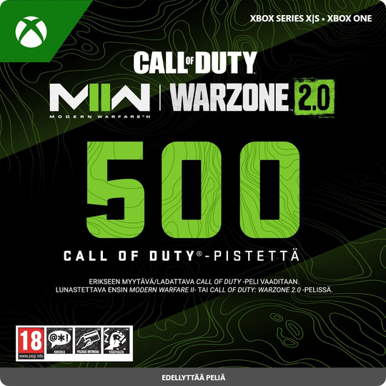 500 CALL OF DUTY -PISTETTÄ