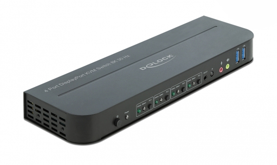 Delock DisplayPort 1.4 KVM Switch 8K 30 Hz With USB 3.0 And Audio