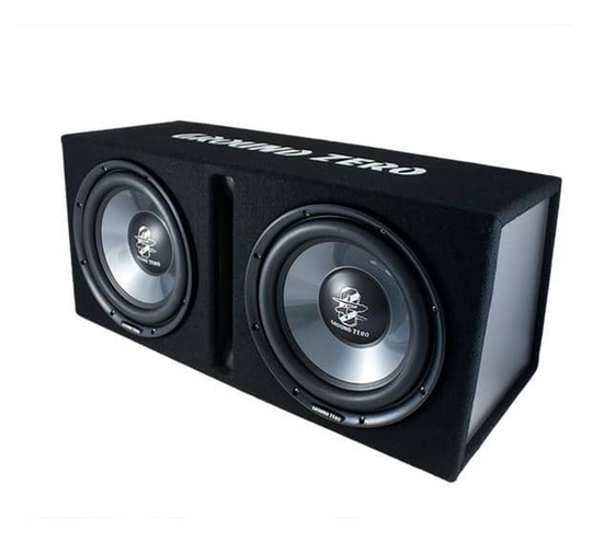 Tuplabassopaketti GZIB 2.300XBR 2 x 12" subwoofer + Monovahvistin ESX SXE1200.1D