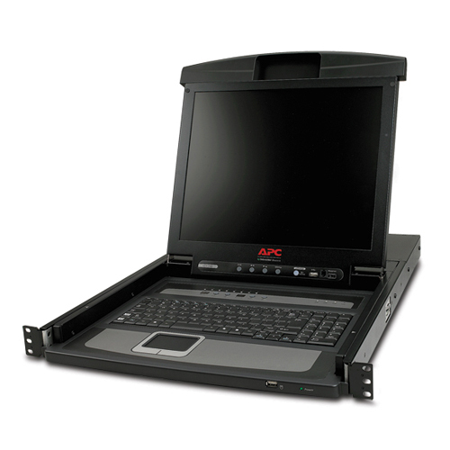 APC 17" RACK LCD CONSOLE WITH INTEGRATED 8 PORT ANALOG KVM SWITCH
