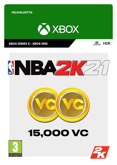 NBA 2K21 15 000 VC-yksikköä