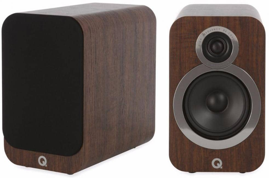 Q Acoustics 3020i jalustakaiutin, pähkinä, pari