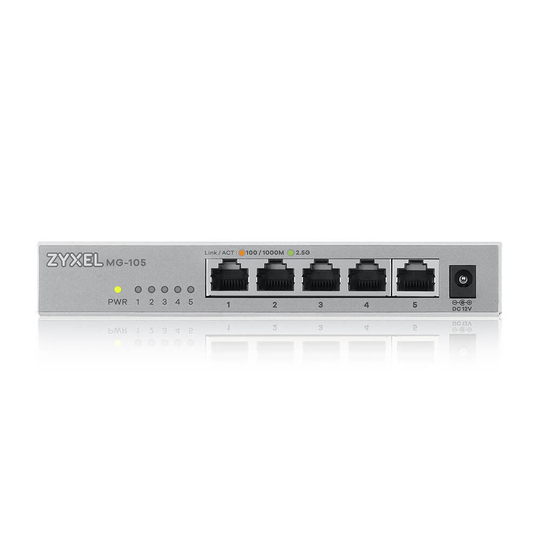 ZYXEL MG-105 5 PORTS DESKTOP 2,5G MULTIGIG UNMANAGED SWITCH