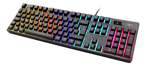 DELTACO GAMING DK310 Mekaan. RGB-näppäim., Red, Britt. Asettelu, Musta