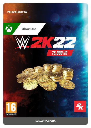 75000 WWE 2K22 Virtual Currency -paketti (Xbox One)