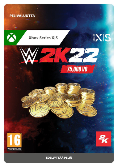 75000 WWE 2K22 Virtual Currency -paketti (Xbox Series X|S)