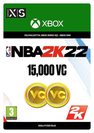 NBA 2K22 15000 VC-yksikköä Xbox