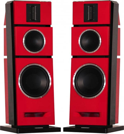 Advance Acoustics X-L500 lattiakaiutin, pianopunainen, pari